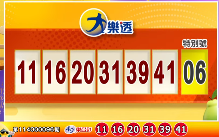 大乐透、49乐合彩开奖号码。（撷取自三立iNEWS《全民i彩券》）