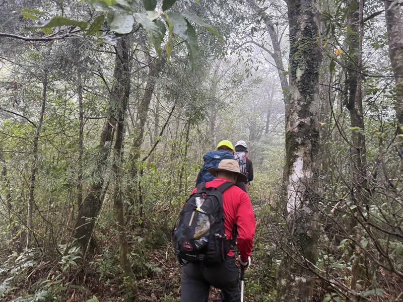 宜县消防局今持续派员到阿玉山搜寻失联黄姓山友的下落。（资料照）