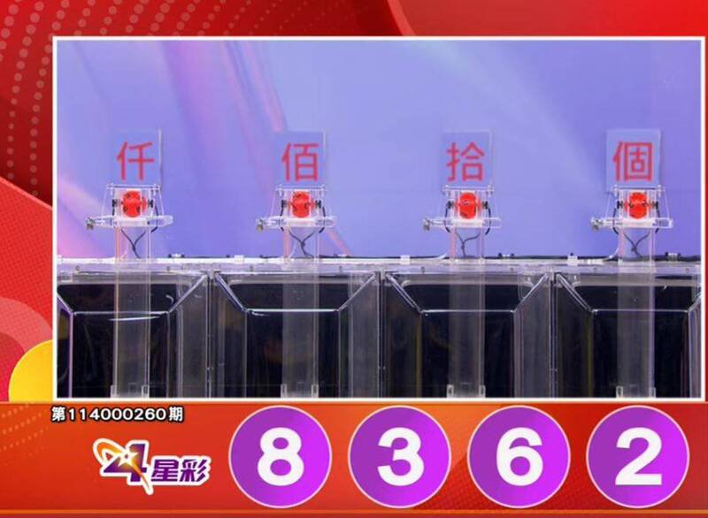 4星彩开奖号码。（撷取自三立iNEWS《全民i彩券》）
