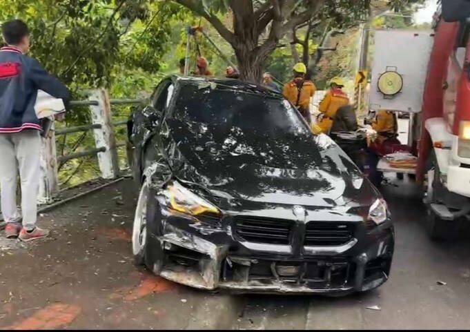 沈姓男子去年12月驾驶BMW轿车，行经台中北屯东山路飙速113公里，失控逆向撞死杨姓女骑士，台中地院依过失致死判刑10月。（民众提供）