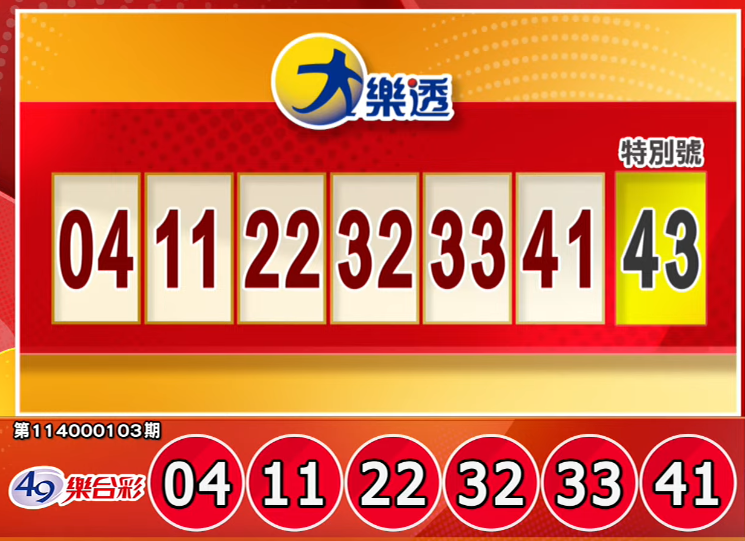 大乐透、49乐合彩开奖号码。（撷取自三立iNEWS《全民i彩券》）
