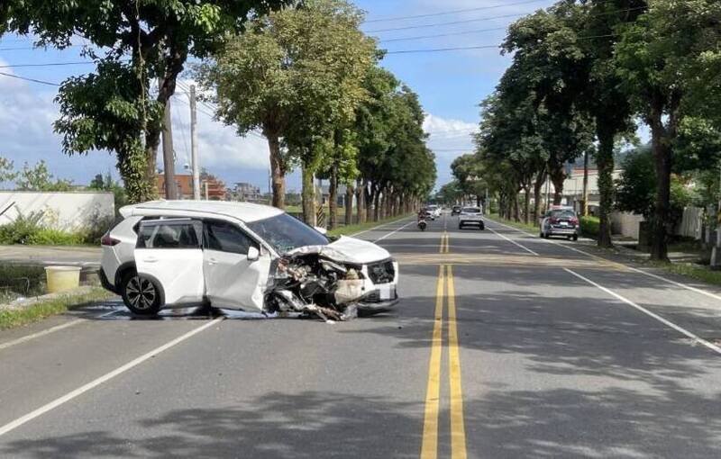 车祸现场。（图由警方提供）