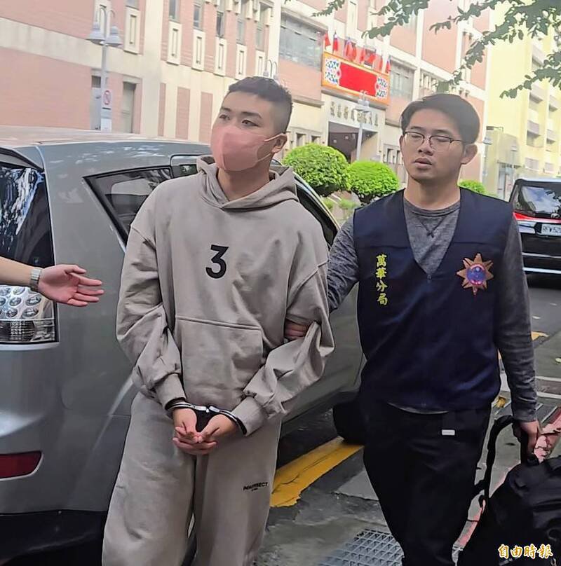 涉嫌砍伤天道盟绰号「黑狗」的重量级赖姓份子的徐姓男子。（记者王定传摄）