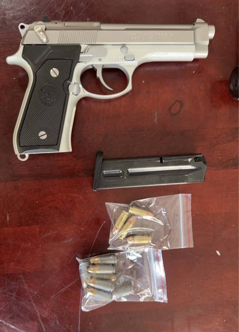 台中警方专案期间查扣的枪弹。（警方提供）