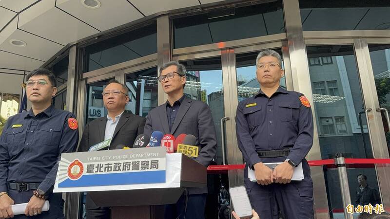 北市警方今日针对谣言做澄清，张文没有共犯，都是独自犯案。（记者郑景议摄）