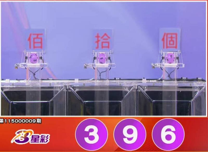 三星彩中奖号码。（撷取自三立iNEWS《全民i彩券》）
