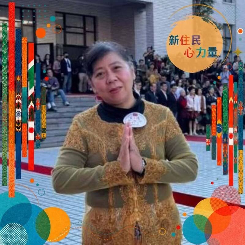 印尼新住民洪晶晶分享来台心路历程。（记者王冠仁翻摄）