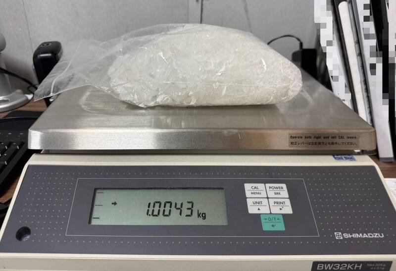 警方查获安非他命超过1公斤。（记者陆运锋翻摄）