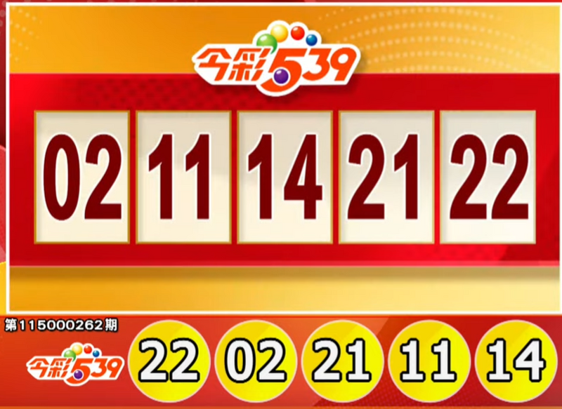 今彩539、39乐合彩开奖号码。（撷取自三立iNEWS《全民i彩券》）